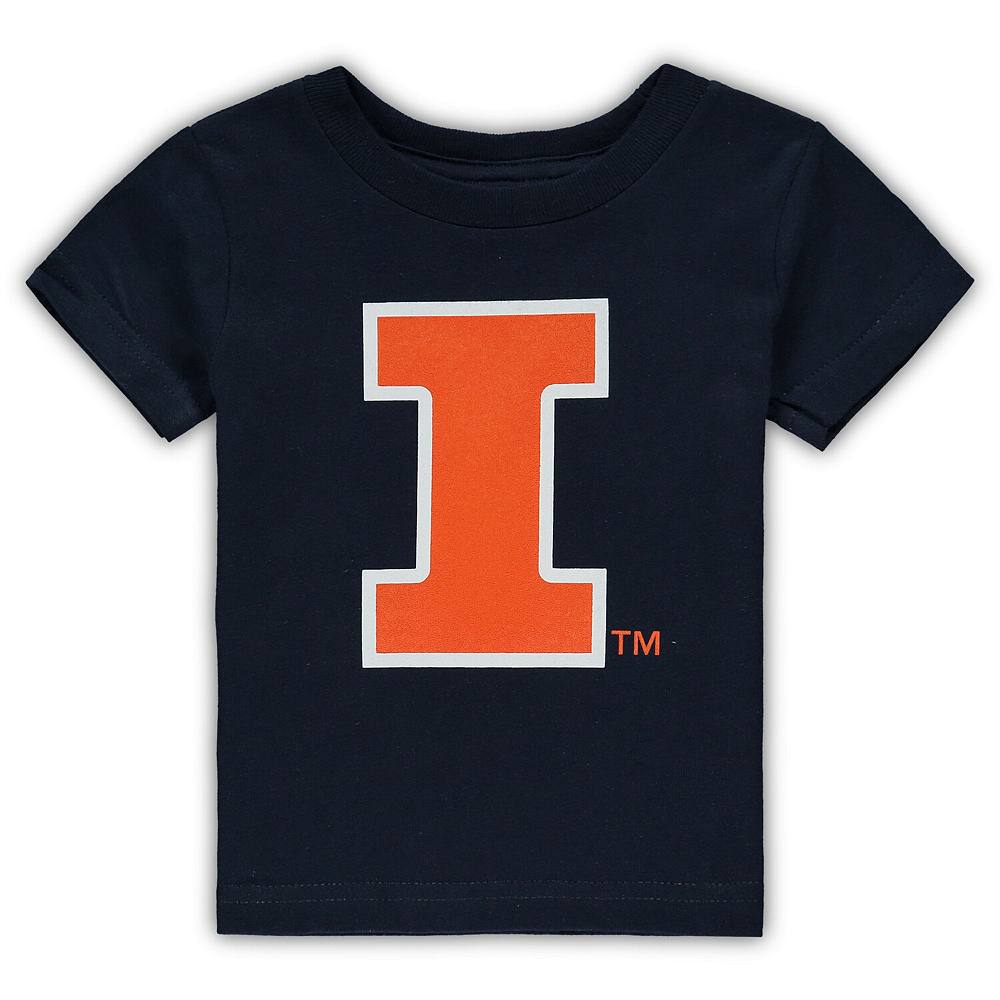 

Темно-синяя футболка с большим логотипом Infant Illinois Fighting Illini, цвет Ill Navy