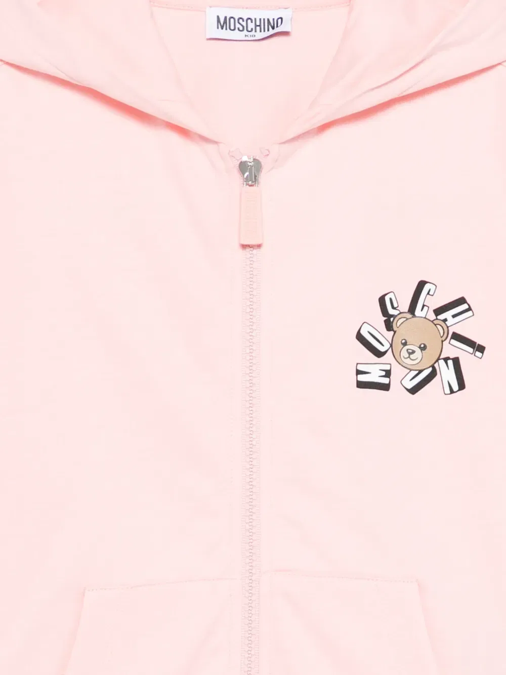 Толстовка с рисунком плюшевого мишки Moschino Kids, розовый — фото 3