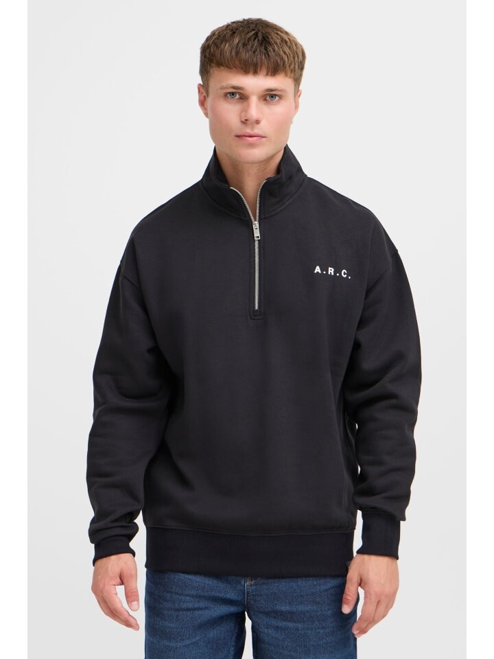 

Пуловер !SOLID Troyer SDHANN 21301159ME lässiger Pullover mit Backprint, черный