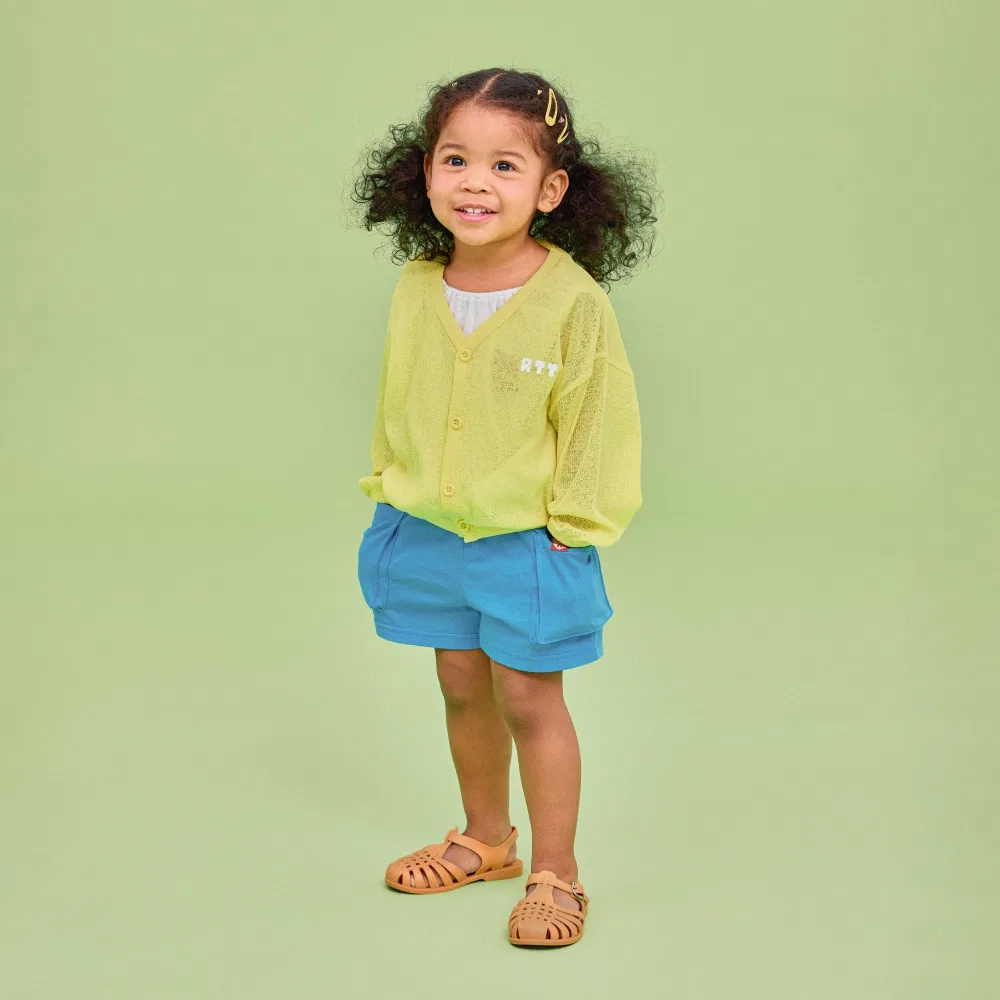 Детский кардиган Tropical V-Neck жёлтый от Rototobebe
