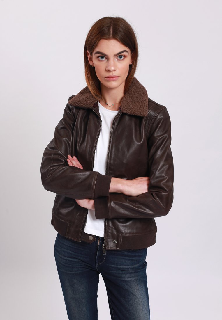 

Кожаная куртка BARBERINE Lee Cooper, коричневый