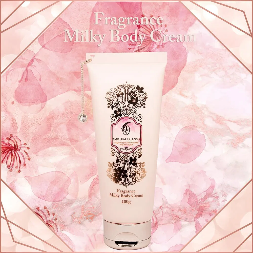 Крем для тела Sakura Blan°C Fragrance Milky Body Cream, 100 г, с ароматом сакуры — фото 2