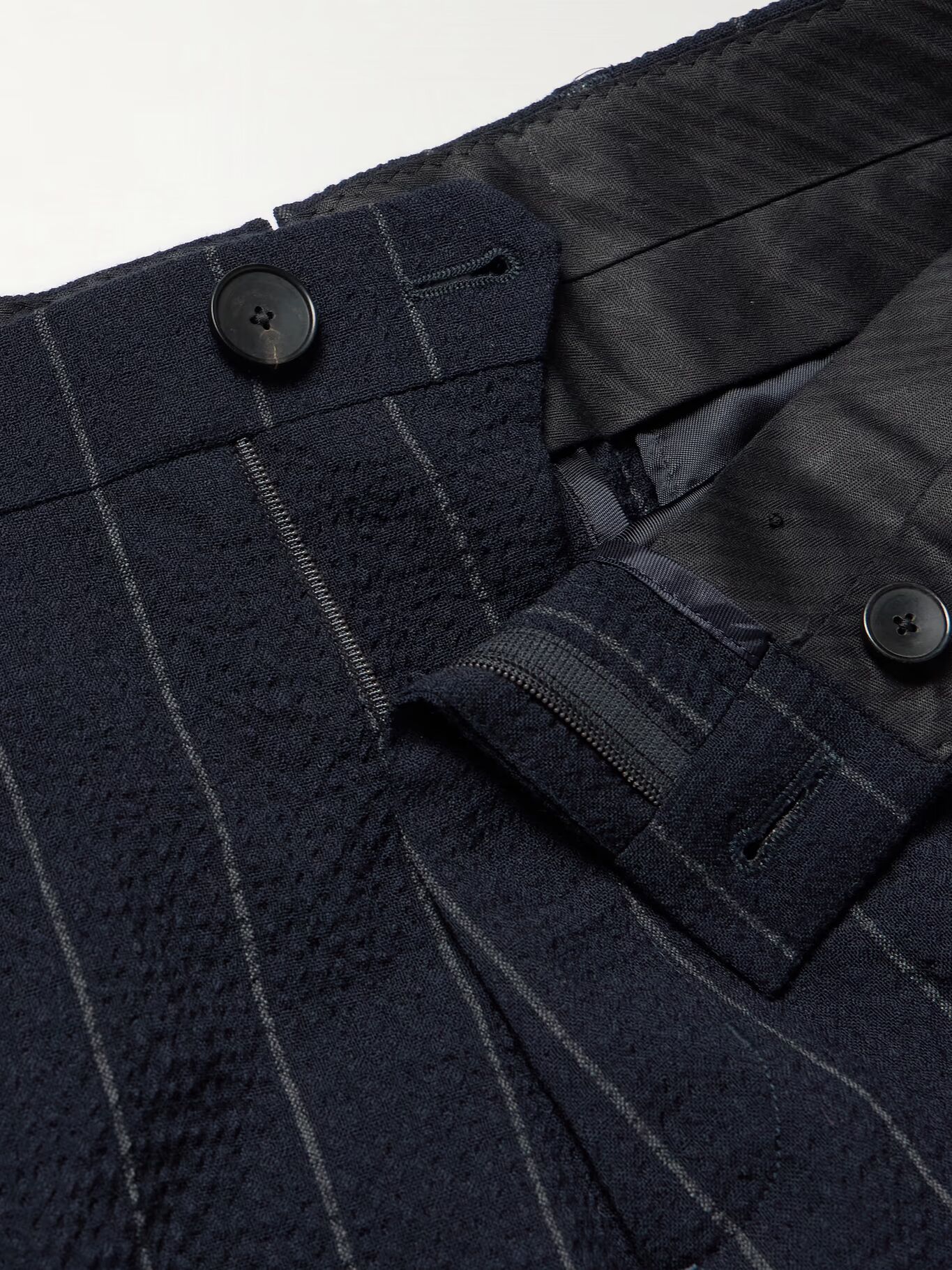 

Брюки-костюмы Philip Tapered из шерстяной смеси сирсакера в тонкую полоску MR P., синий