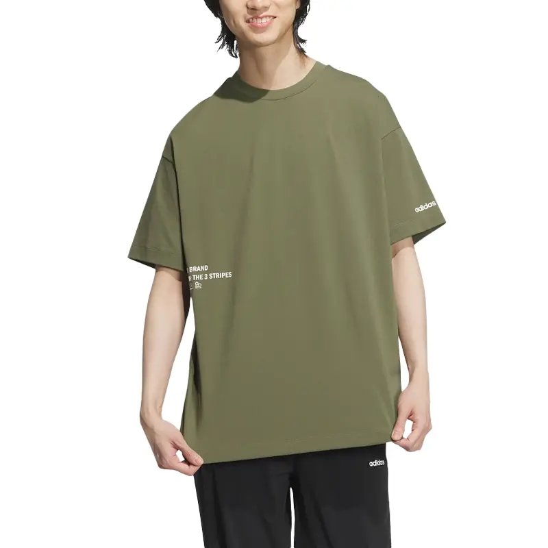 Футболка Rock Olive Green унисекс Adidas, Strata Olive Green — фото 2