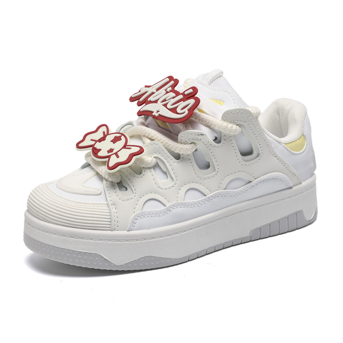 

Кроссовки ABCIO Skateboarding Shoes Women's Low-top, белый/красный