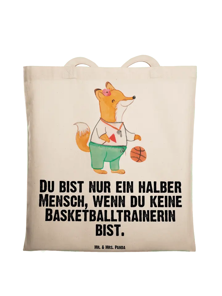 

Сумка для переноски Mr & Mrs Panda Basketballtrainerin Herz, кремовый
