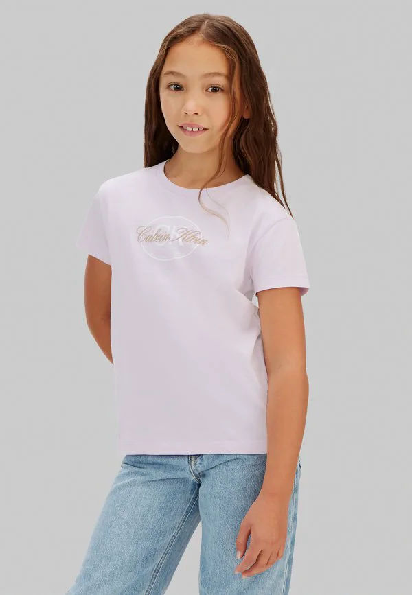 Футболка с логотипом Calvin Klein Jeans, Island Lilac — фото 2