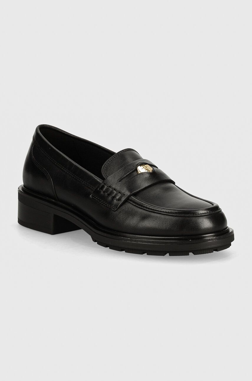 

Кожаные лоферы Tommy Hilfiger TH PENNY LOAFER, черный