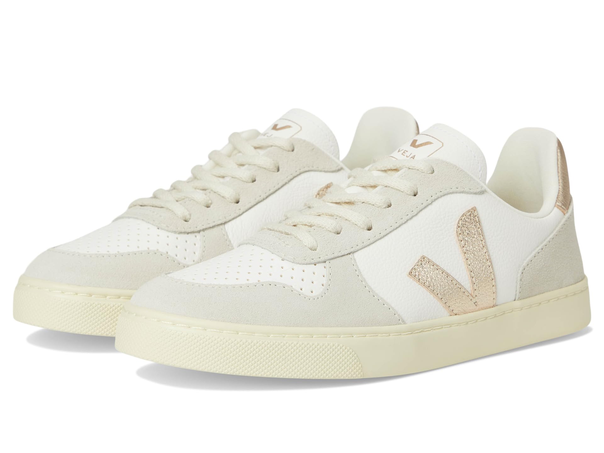 

Кроссовки VEJA Kids Small V-10 L Chromefree, цвет Extra White/Platine/Natural