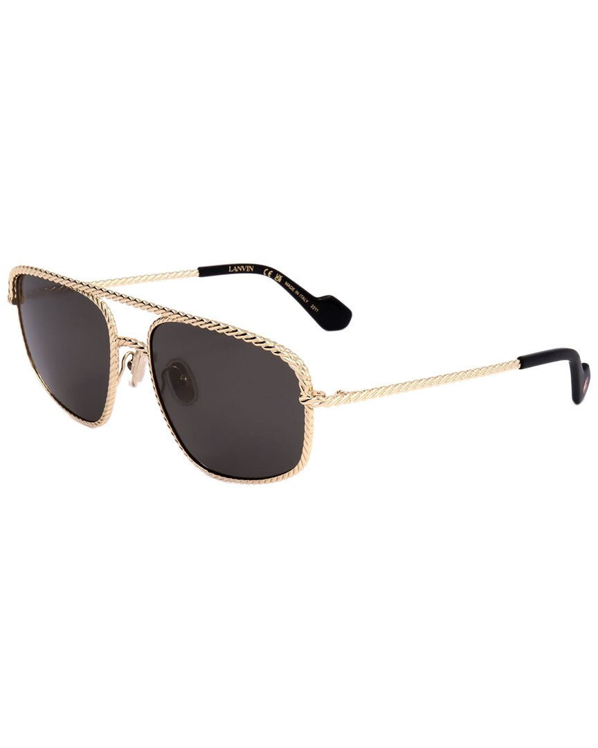 

LANVIN Унисекс LVN128S 58 мм солнцезащитные очки, золотой