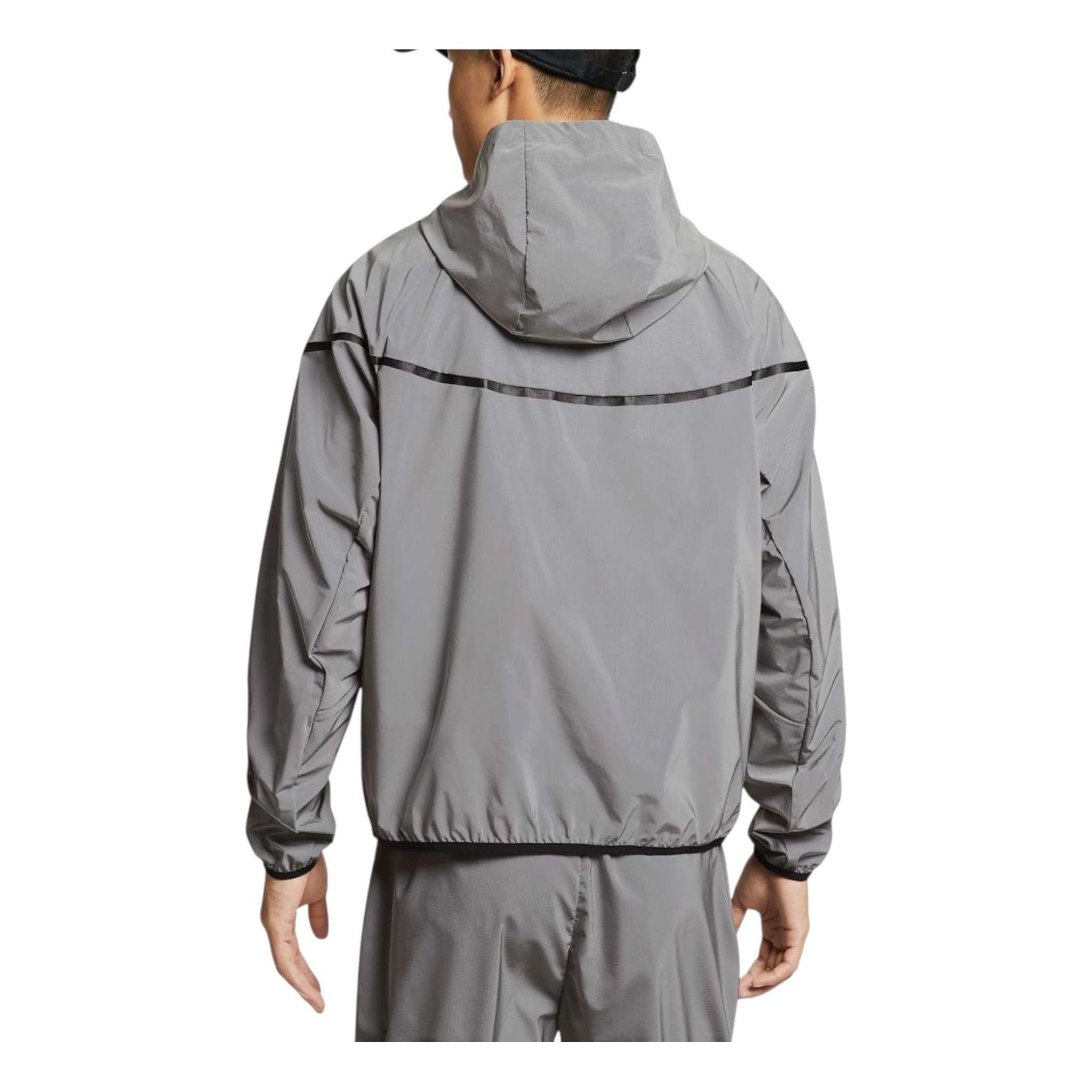 Куртка Nike Tech Woven Flash Jacket Reflect Asia Sizing 'Silver Black' — фото 2