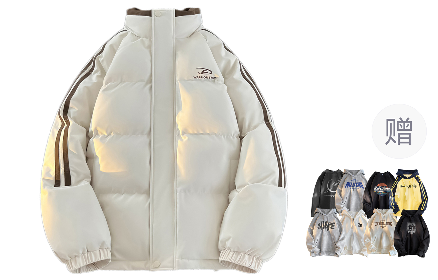 

WARRIOR Пуховик Unisex, Apricot[Comes with Fleece-Lined Hoodies & Sweatshirts]