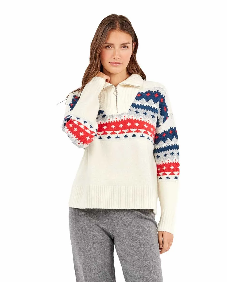 

Трикотажный джерси с передней застежкой-молнией Gisela, мультиколор