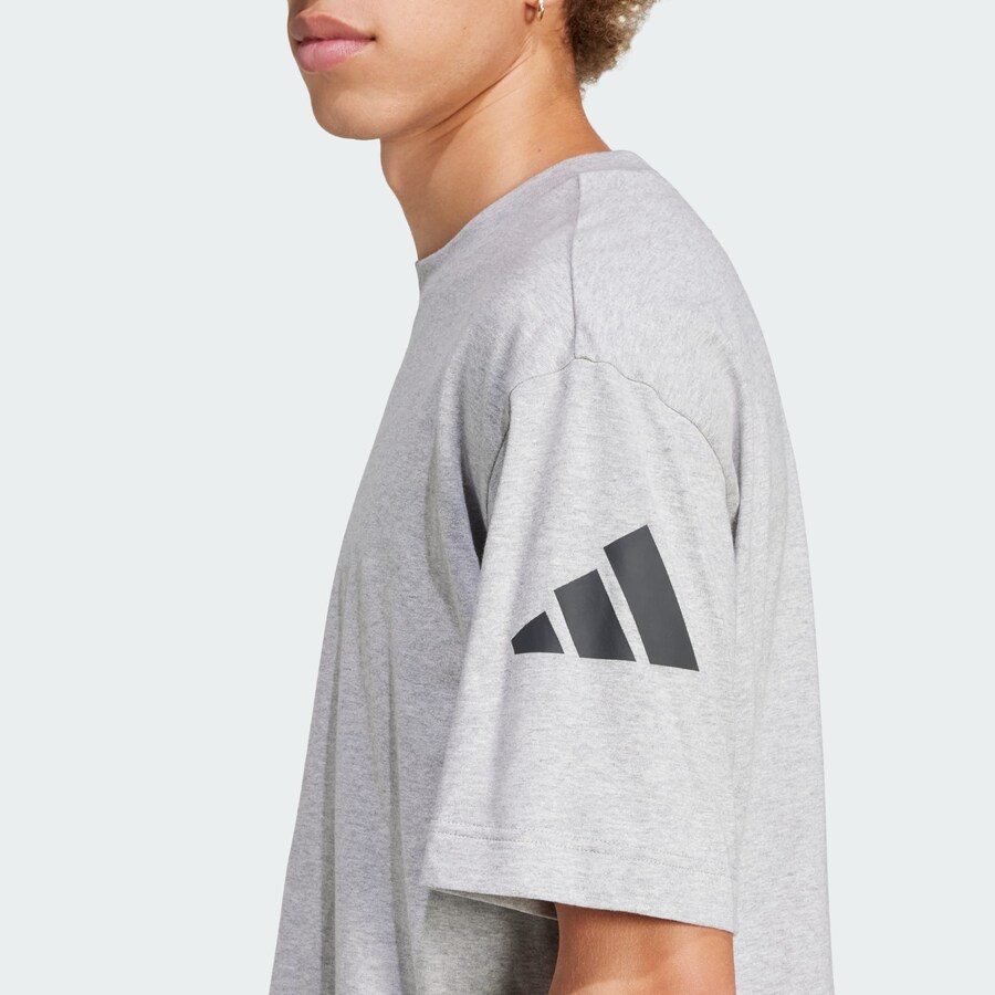 Рубашка для выступлений ADIDAS SPORTSWEAR Essentials, пятнистый серый — фото 4