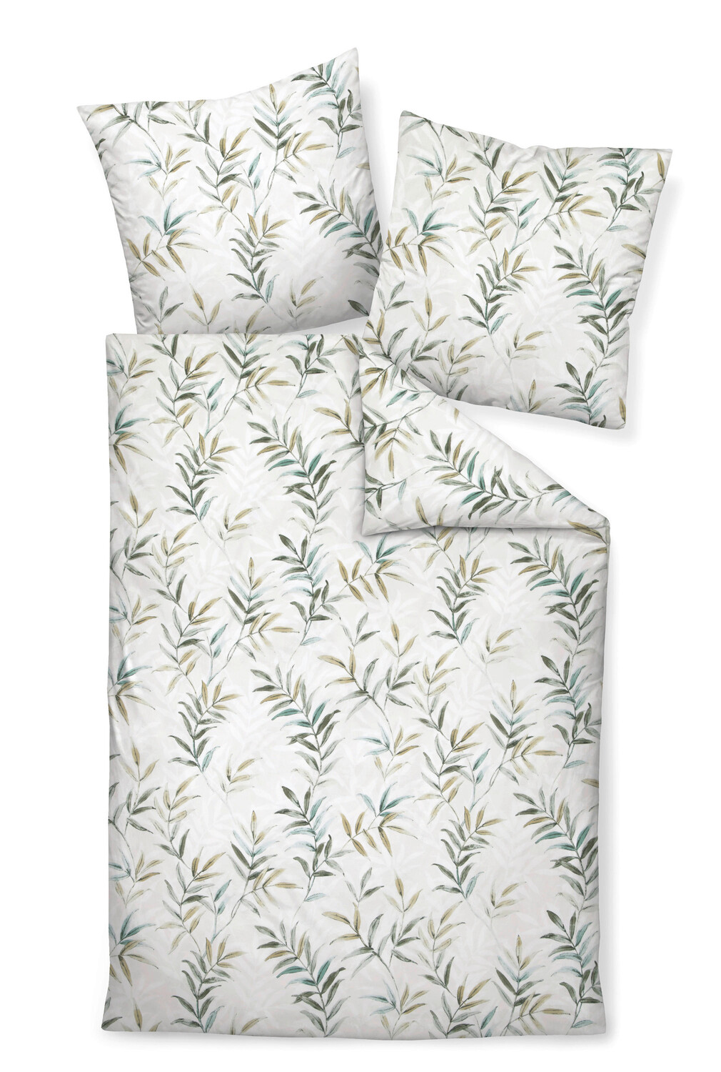 

Постельное белье фланель из шиншиллы Janine, зеленый/оливково-зеленый