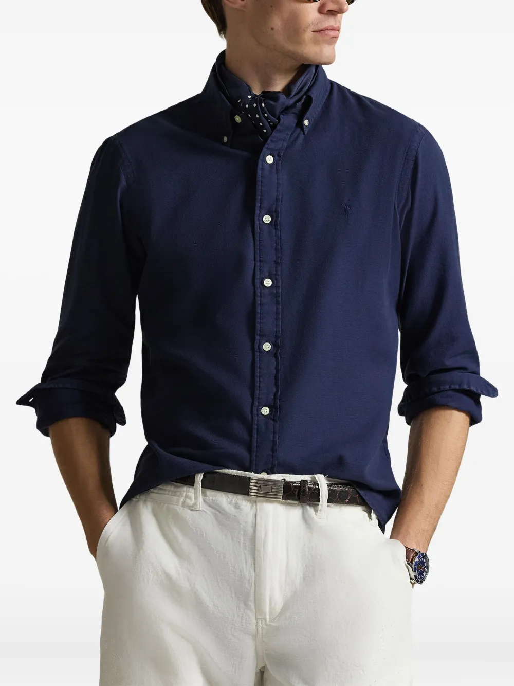 Рубашка с длинными рукавами Polo Ralph Lauren, синий — фото 3
