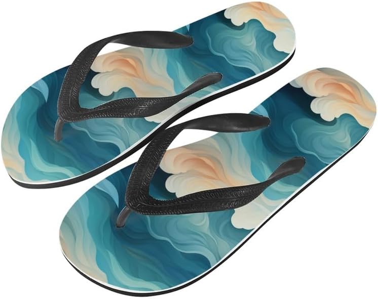

Женские сандалии-вьетнамки племени ацтеков Semiouray, классические мужские вьетнамки с тремя полосками в стиле тай-дай с божьей коровкой, мягкие и удобные для ванной, унисекс, бирюзовый