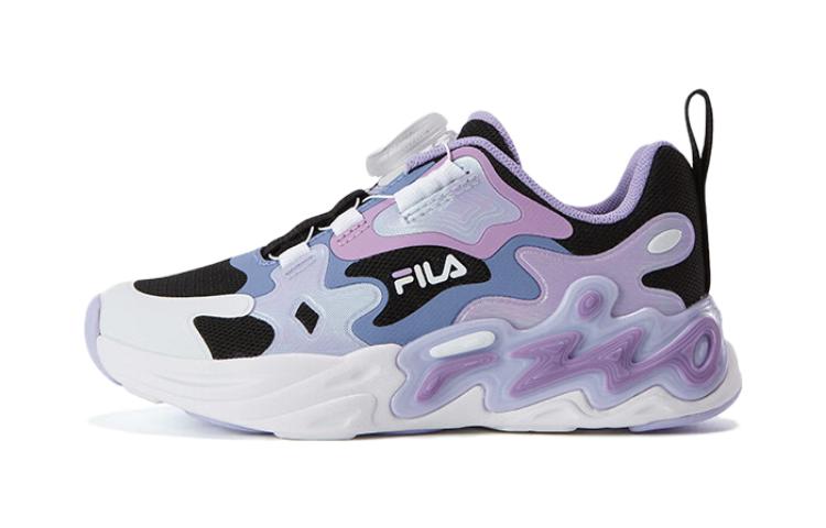 

FILA KIDS Детские кроссовки с низким верхом, устойчивые к износу и противоскользящие кроссовки, цвет: черный/банановый/лавандовый, для детей 3–7 лет