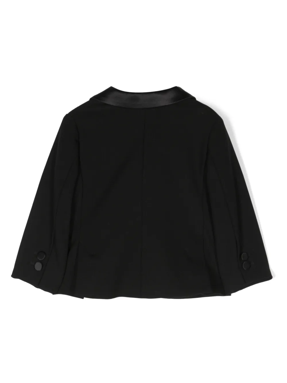 Однобортный пиджак с лацканами Emporio Armani Kids, черный — фото 2