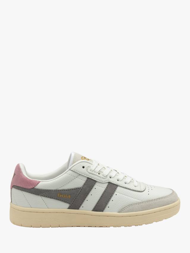 Кроссовки Falcon Leather на шнуровке Gola, White/Grey/Pink