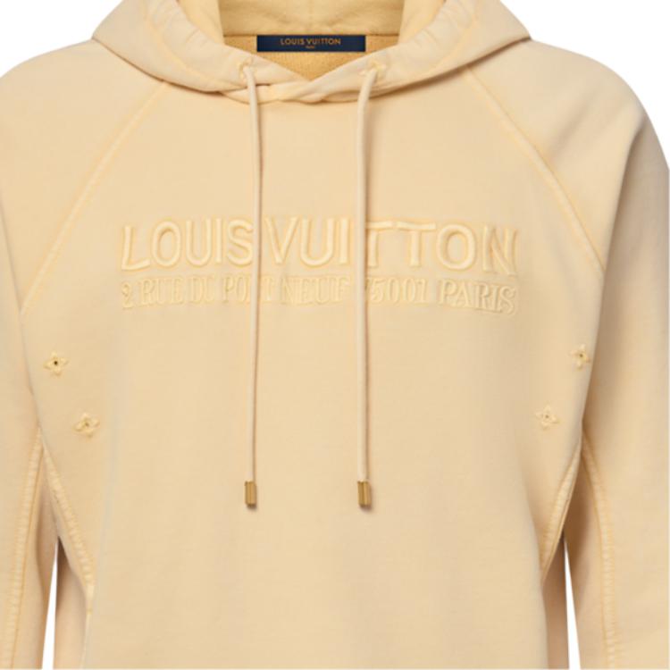Постиранный ребристый худи LOUIS VUITTON, желтый — фото 4
