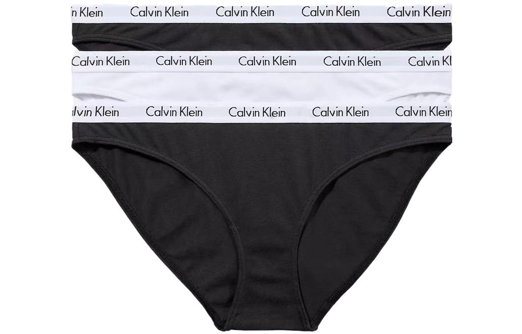 

Женские трусы 3 штуки Calvin Klein, 3 Pack (черный+белый+черный)