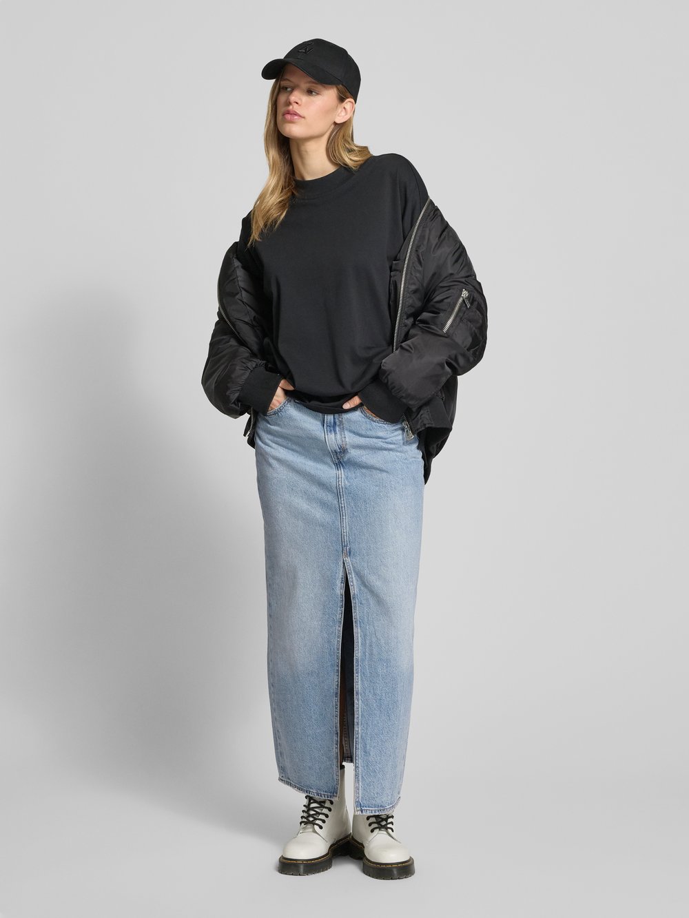 

Юбка из денима с пятью карманами Levi's, светло-голубой