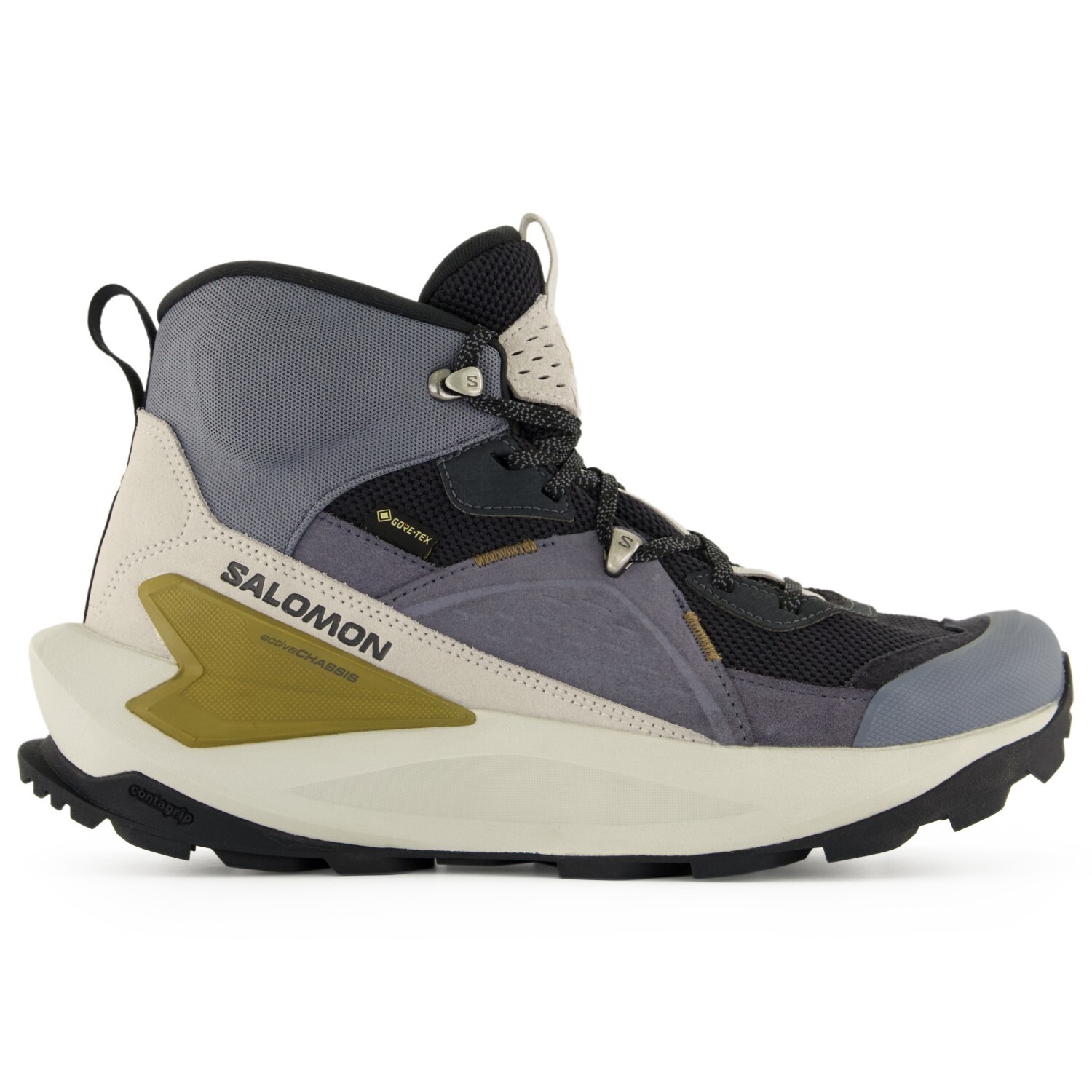 

Походная обувь Salomon Elixir Mid GTX, цвет Dark Navy/Grisaille/Gray Violet