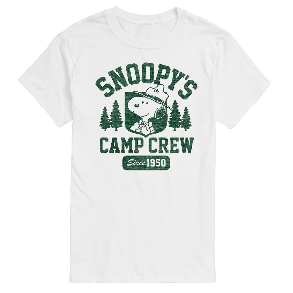 

Футболка с рисунком Big & Tall Peanuts Snoopy's Camp Crew Licensed Character, белый