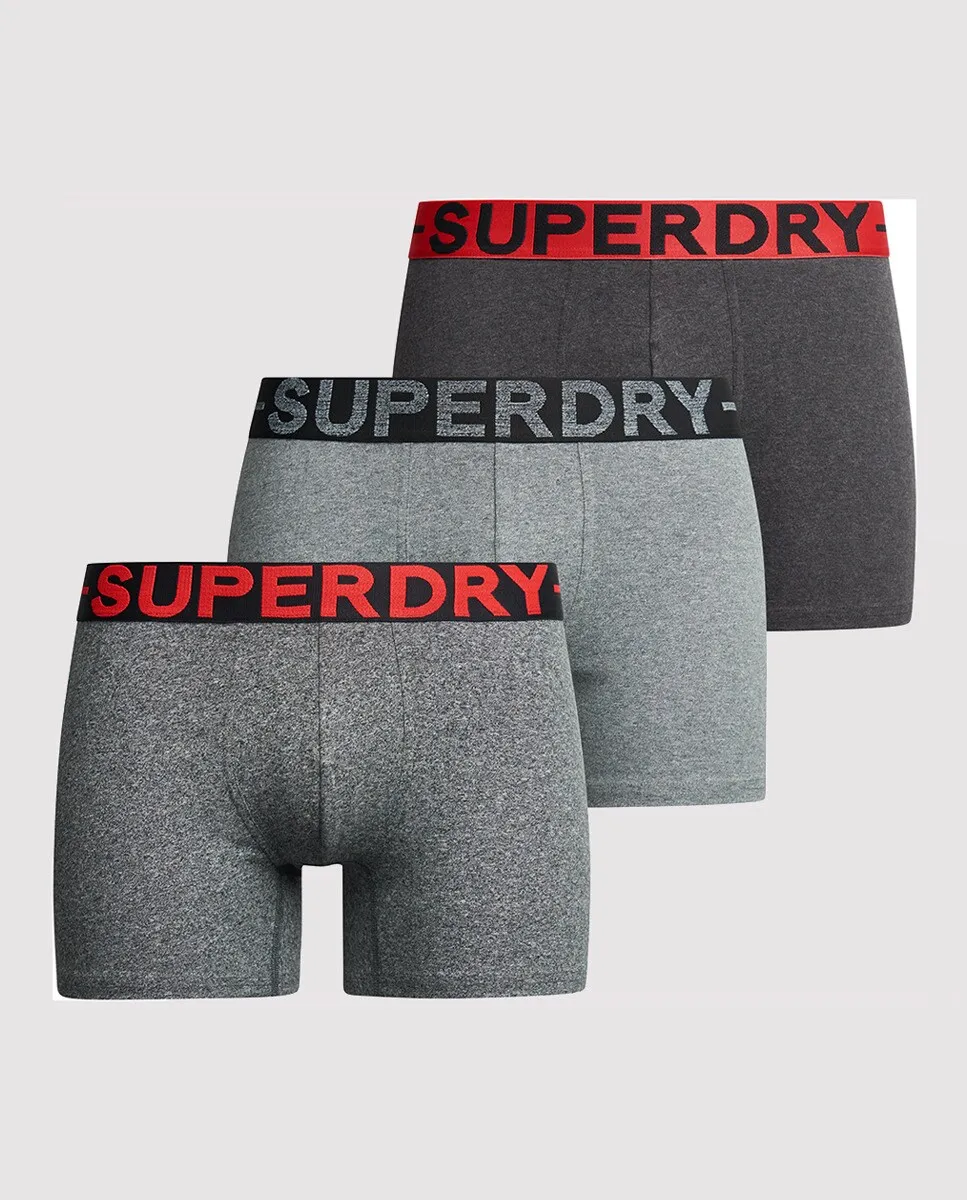 

Комплект из 3 трусов-боксеров из органического хлопка Superdry, мультиколор