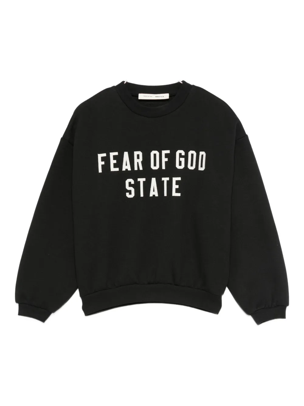 

Свитшот с нашивкой-логотипом Fear Of God Essentials Kids, черный