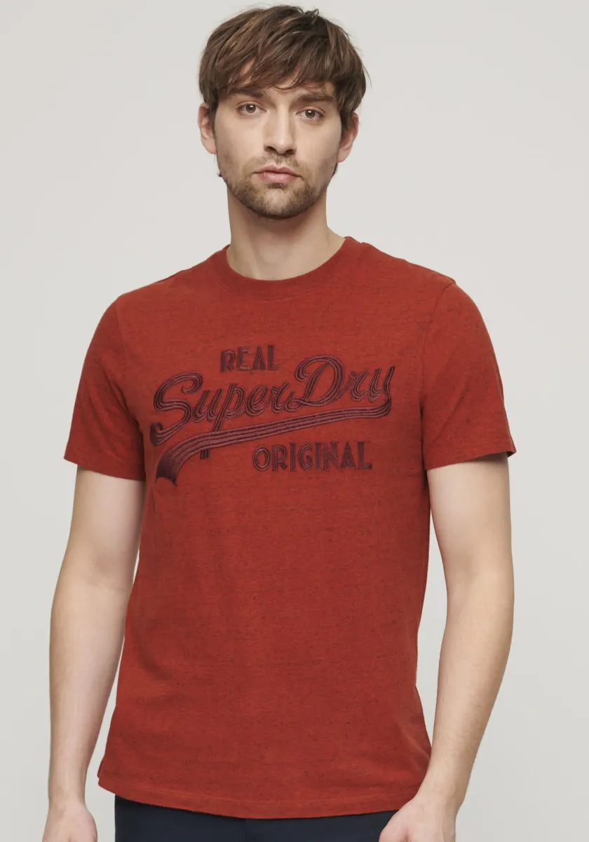 

Рубашка с принтом Superdry "SD-EMBROIDERED VL T SHIRT", цвет Arizona Oran