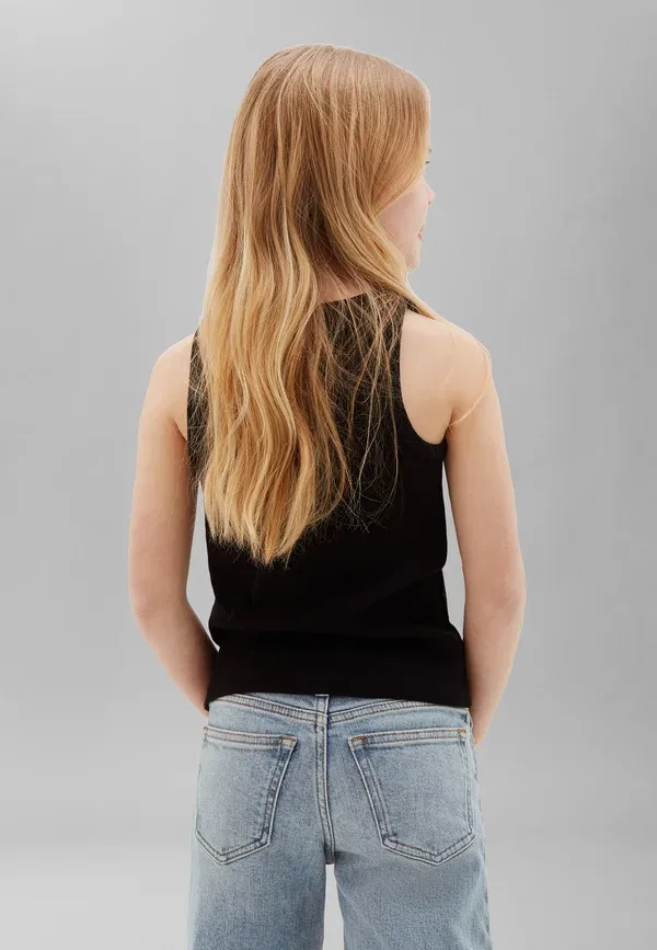 Топ-майка Calvin Klein Jeans Mini Me, черный — фото 3