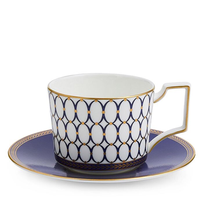 

Золотая чайная чашка и блюдце Wedgwood Renaissance, синий