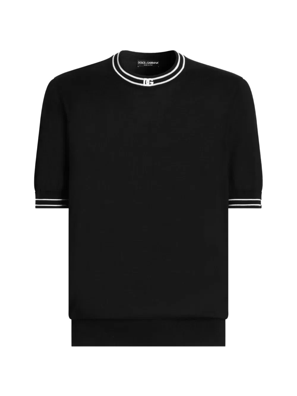 Шелковый пуловер DOLCE & GABBANA, черный