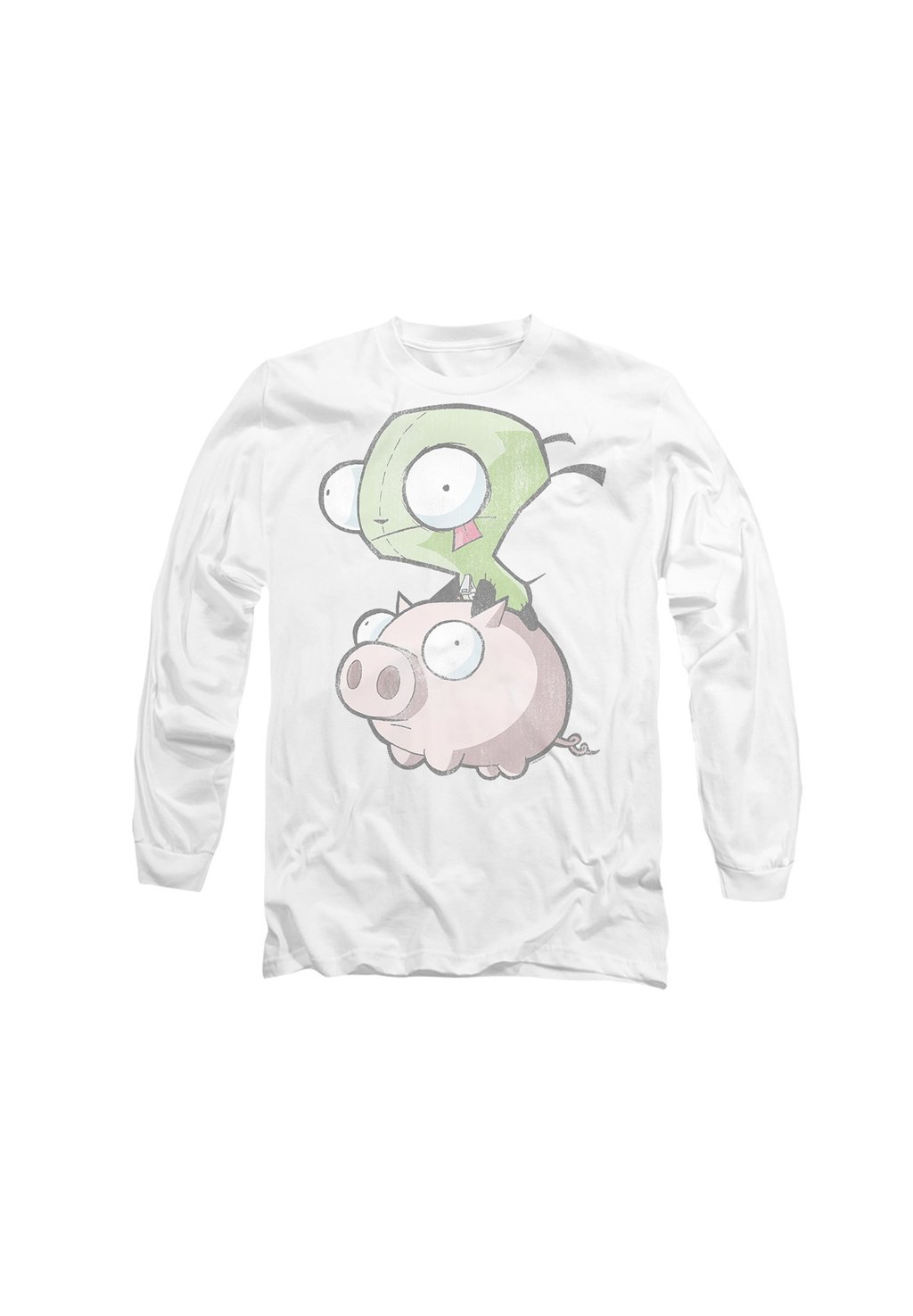 

Топ с длинными рукавами INVADER ZIM GIR AND PIG Cotton Soul, белый
