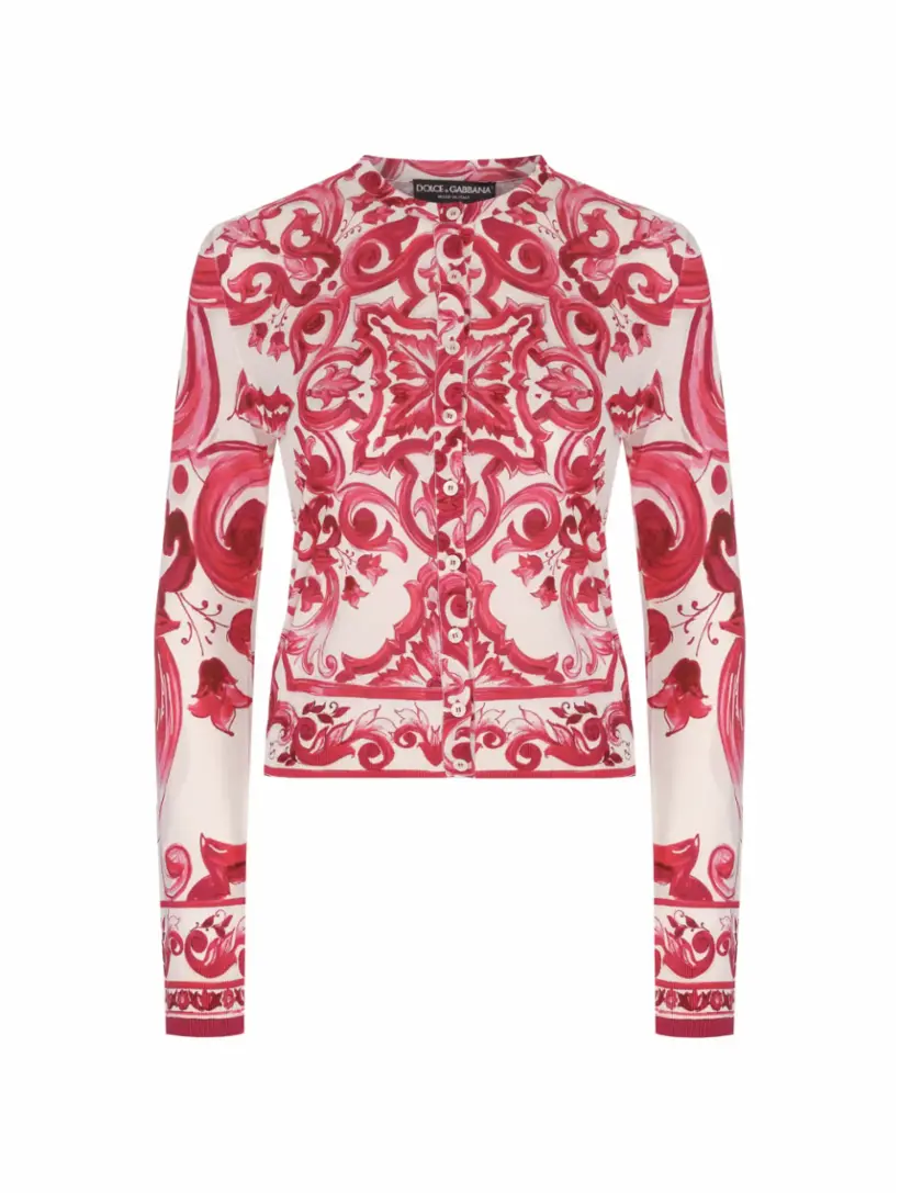 

Шелковый кардиган Majolica Dolce&Gabbana, мультиколор