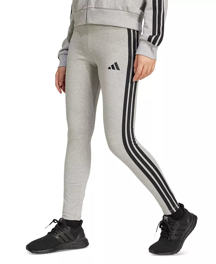 

Женские облегающие леггинсы с высокой посадкой и полной длиной adidas, серый