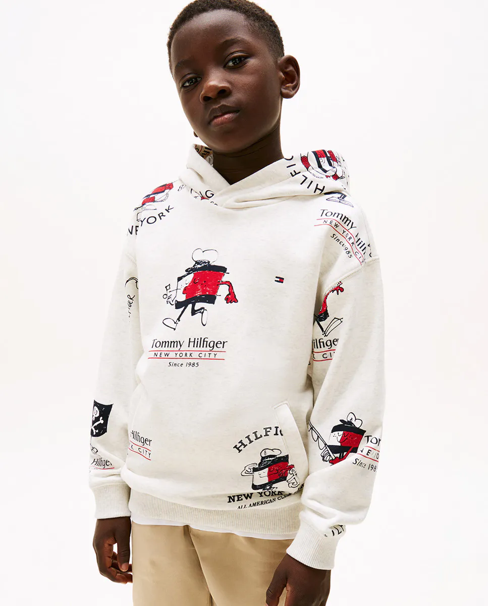 

Толстовка для мальчика с принтом Tommy Hilfiger, белый