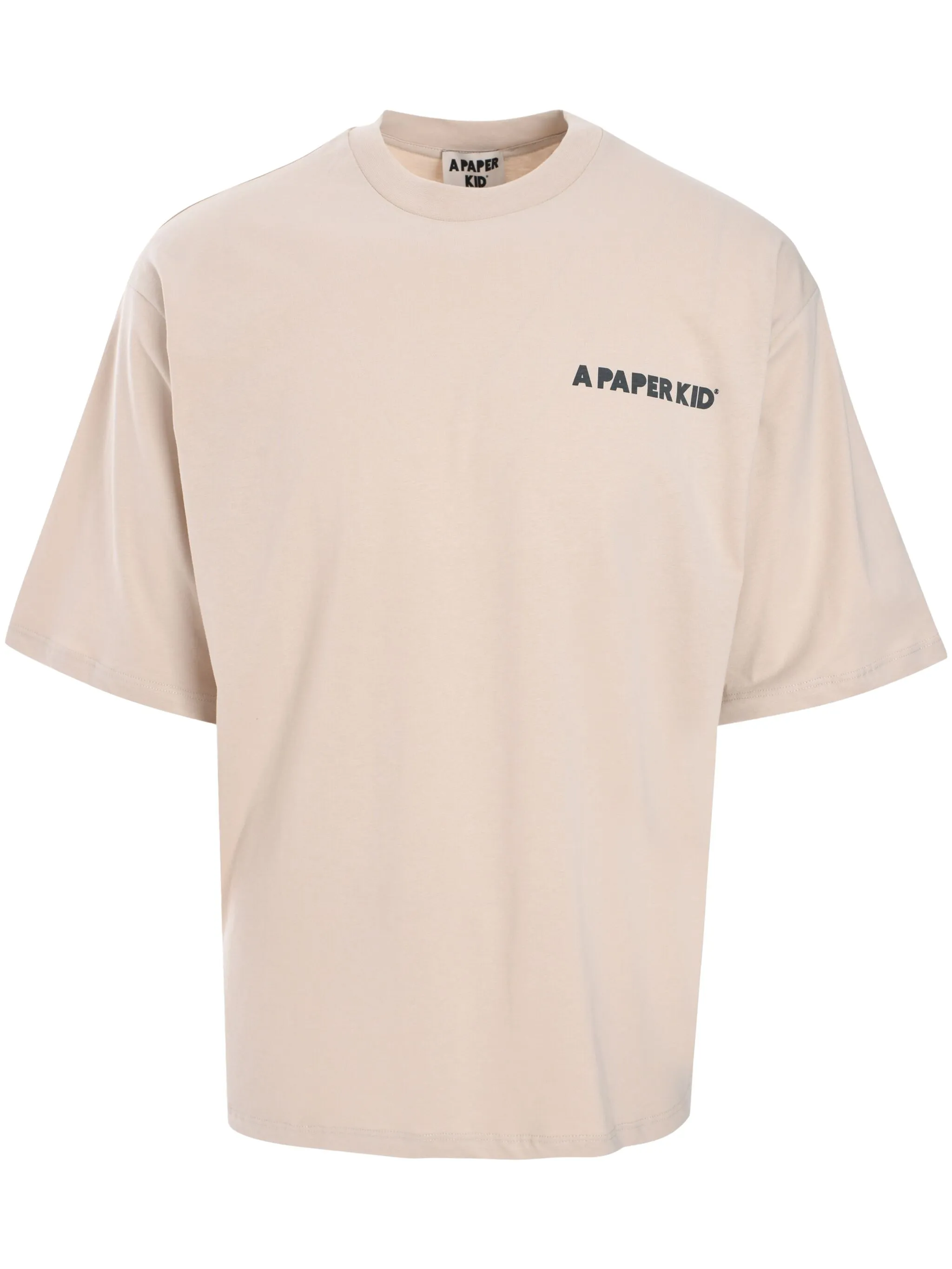 

Футболка с логотипом A Paper Kid, бежевый