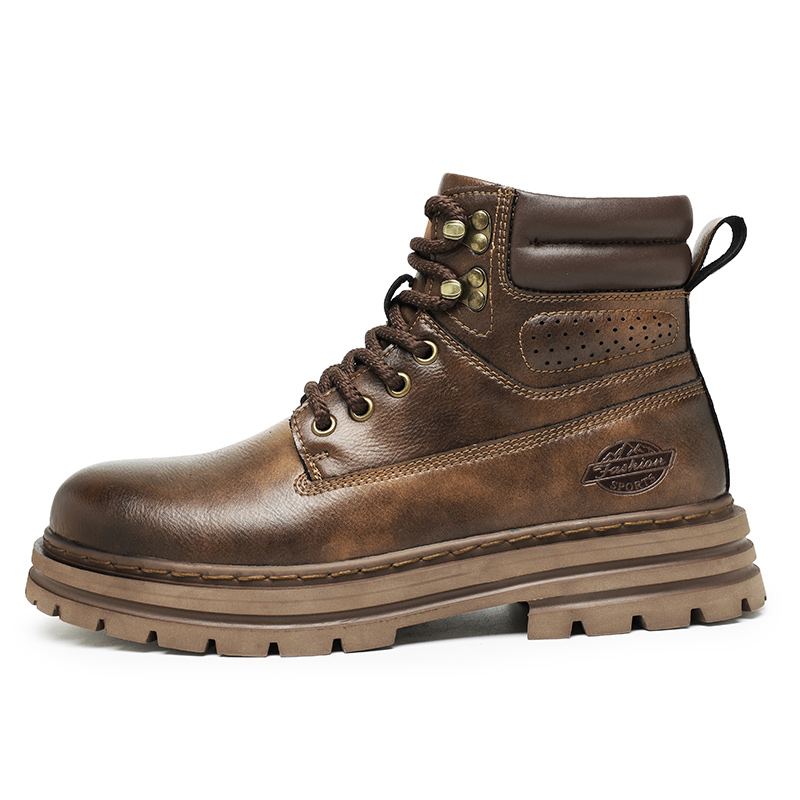 

Короткие мужские ботинки Martin до середины голени BANGNEY, Brown Unlined Shoes