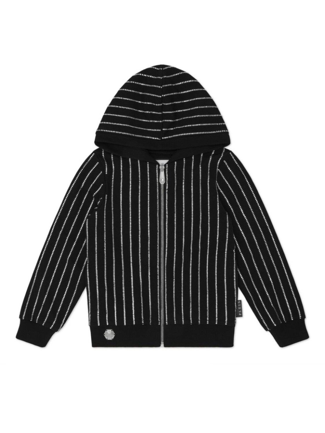 

Philipp Plein худи на молнии с кристаллами, черный