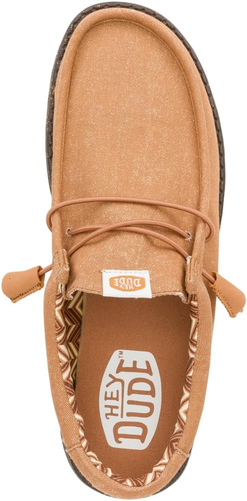 Мужские лоферы HEYDUDE Wally Stretch из текстиля, Удобная легкая обувь без шнурков для мужчин, Для повседневной носки, прогулок и путешествий, Nut — фото 3