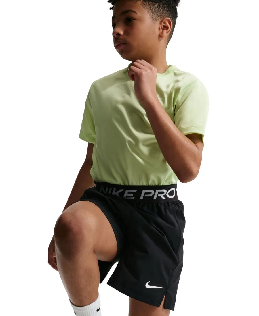 Тренировочные шорты Pro Dri-FIT для мальчиков 8-20 лет Nike, черный/белый — фото 2