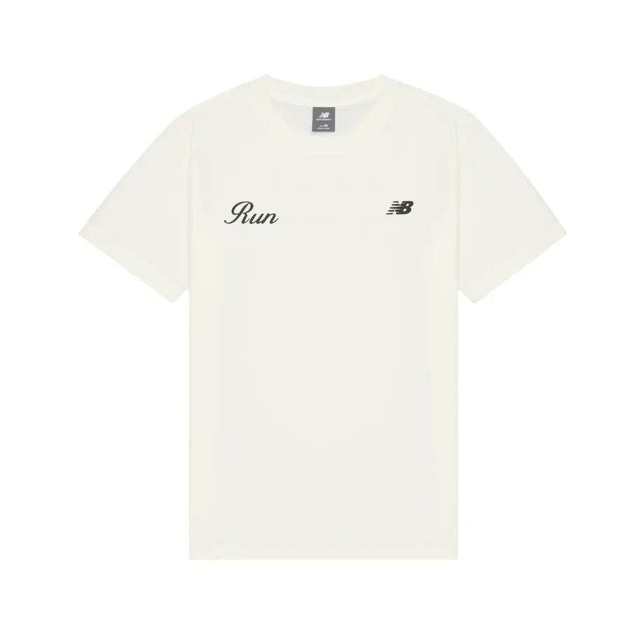 

New Balance Футболка мужская цвета слоновой кости Ivory White, Бежевый, New Balance Футболка мужская цвета слоновой кости Ivory White