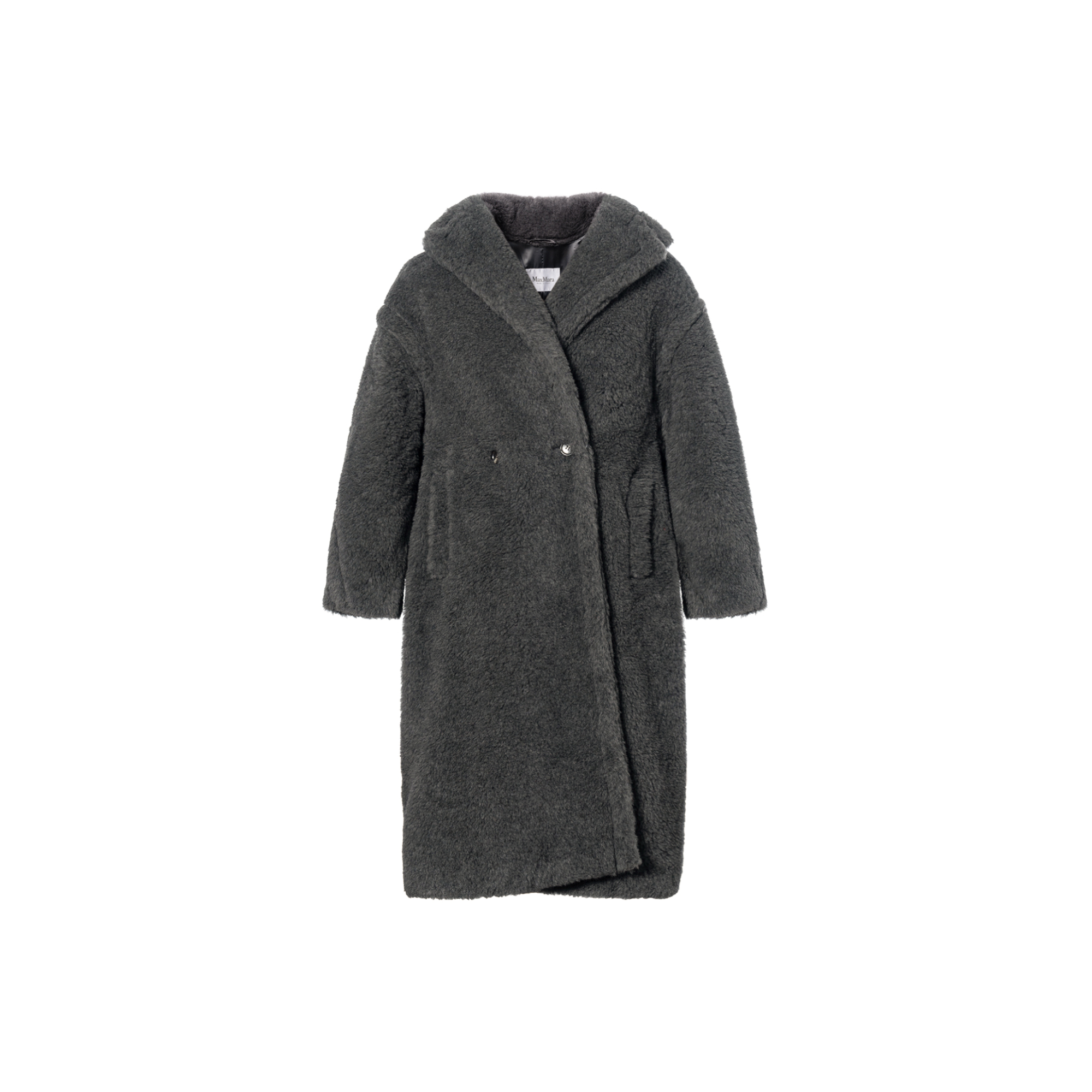 

Двубортное пальто Teddy Bear MaxMara, темно-серый