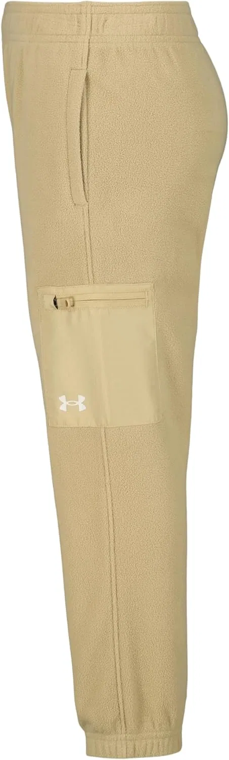 Детские спортивные брюки-джоггеры Under Armour, мягкие и удобные, свободного кроя, Field Khaki Cargo — фото 2