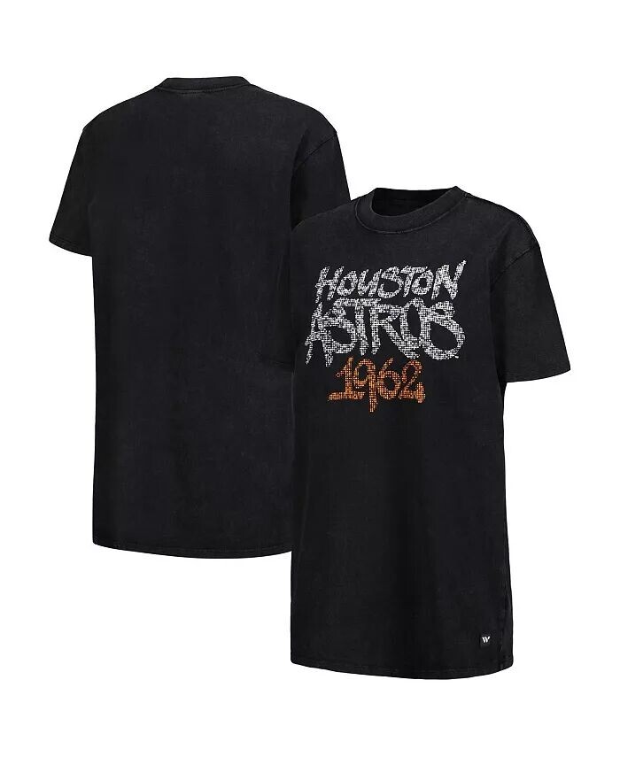

Женское черное платье-футболка Houston Astros The Wild Collective