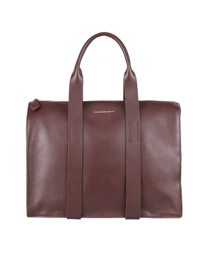 

Сумка Jane среднего размера с плечевым ремнем из тисненой кожи бордового цвета. Alexander Smith, красный