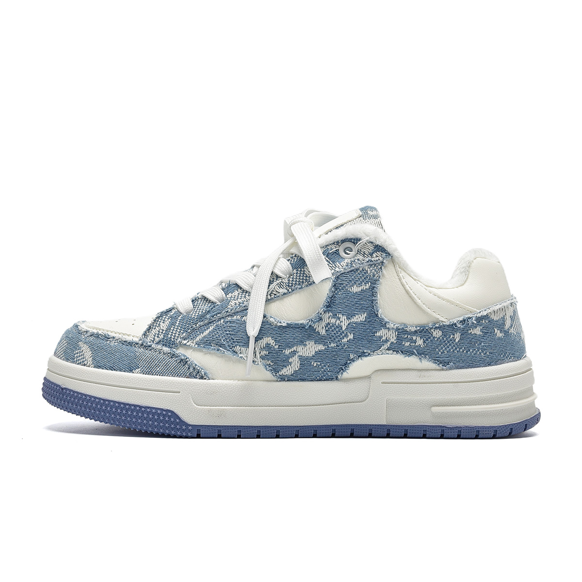 

Износостойкие легкие низкие скейтерские кроссовки для увеличения роста Unisex 7 SEVFUN, Denim синий (Fleece-Lined)